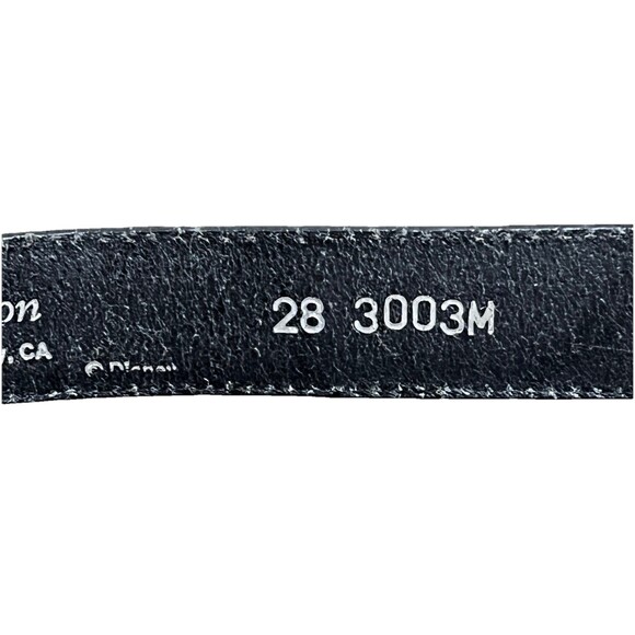 Vtg Brighton Mickey & Co Black Leather Belt 4pc Silver Train Buckle Women's 28 - Picture 11 of 11